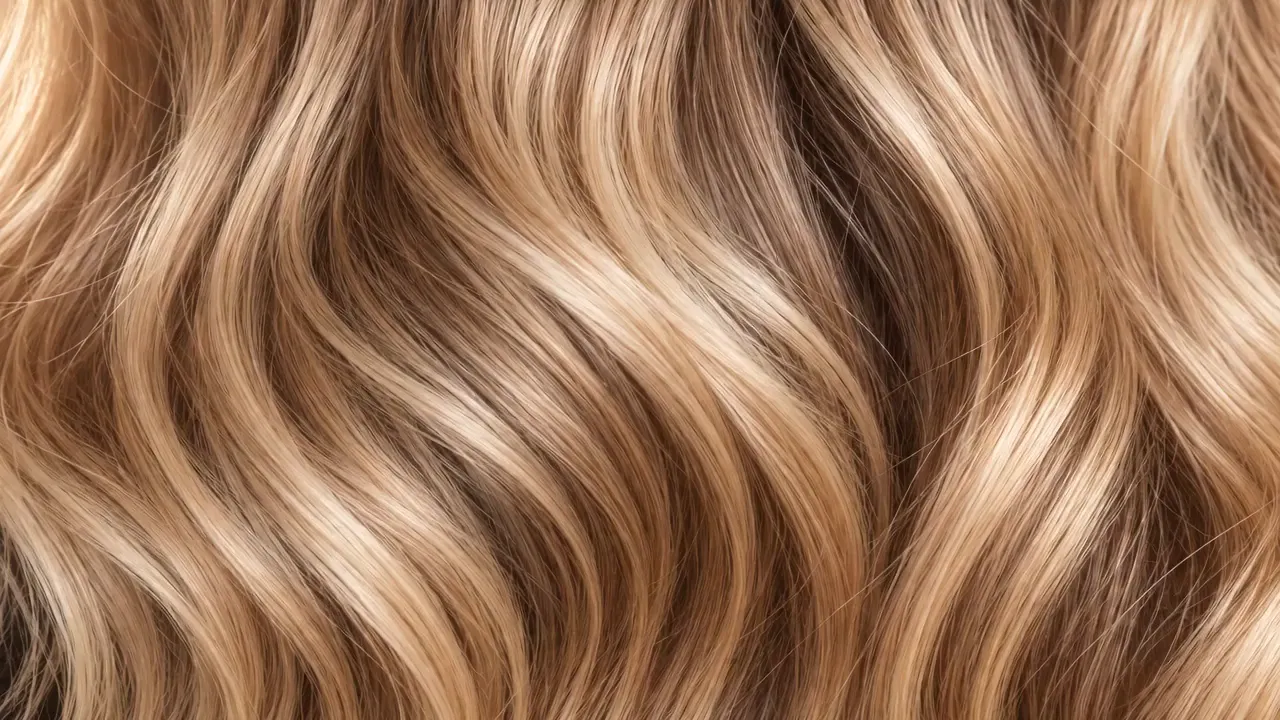 Détail des reflets d’un blond champagne