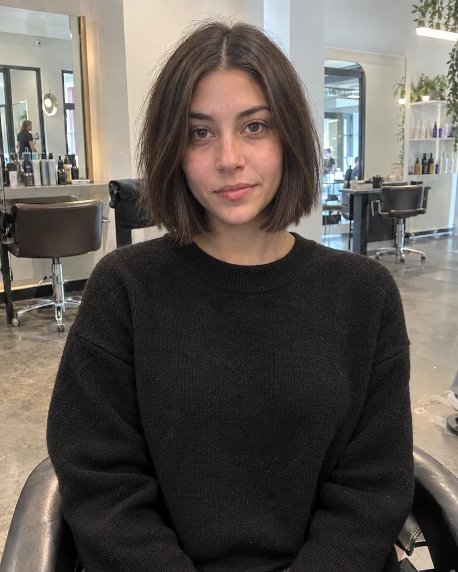 Portrait d’inspiration avec une coupe au carré
